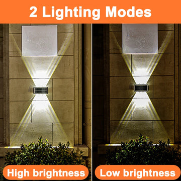 Solar LED Wall Lights,Decor Garden Wall Lamp,Up and Down Luminous Landscape Lighting - LEDLIGHTING WHOLESALE